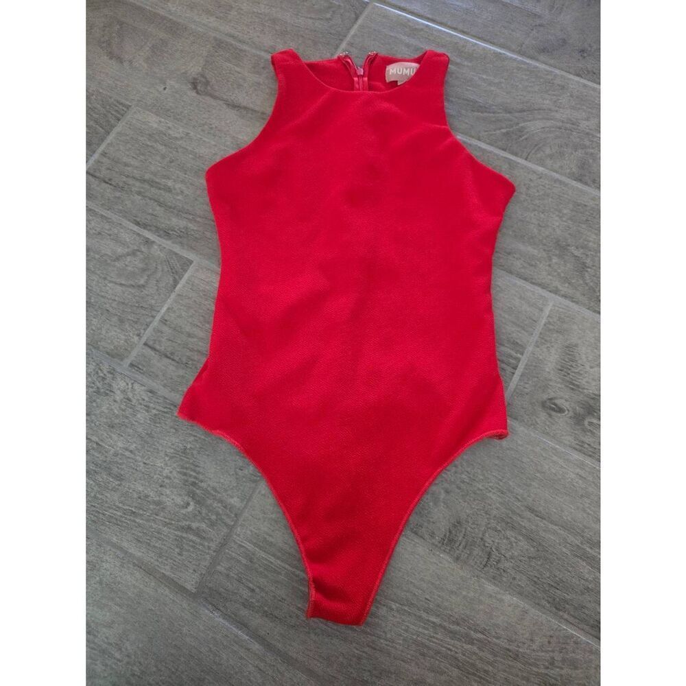 Women's Show Me Your MuMu Red Body Suit Wide Large‎